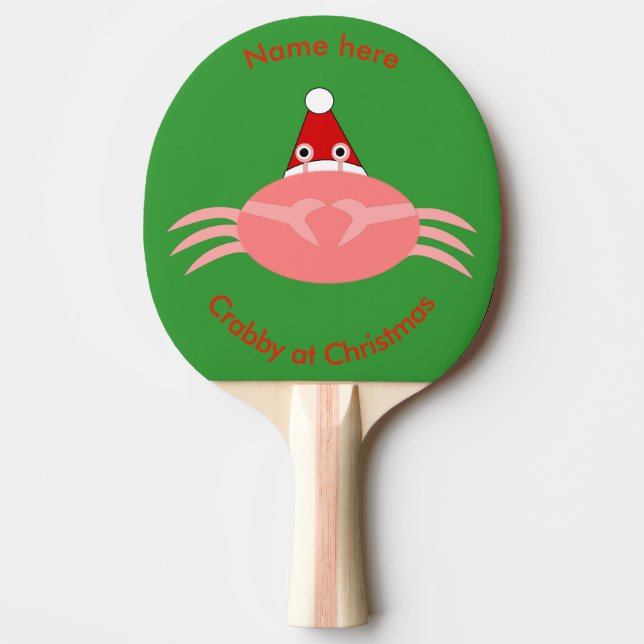 Weihnachtskrabbe Custom Ping Pong Paddle Tischtennis Schläger (Vorderseite)