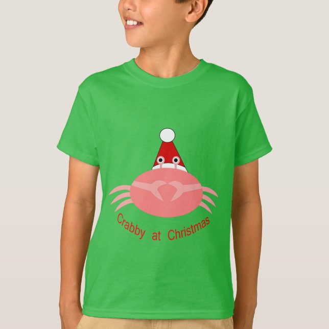 Weihnachtskrabbe Kinder T Shirt (Vorderseite)