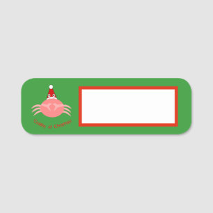 Weihnachtskrabbe Namensschild