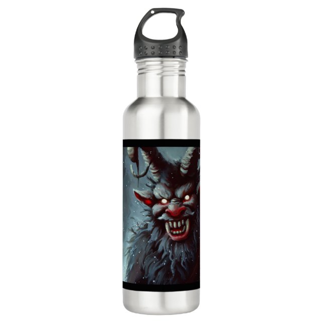 WeihnachtsKrampus 2 Edelstahlflasche (Vorderseite)