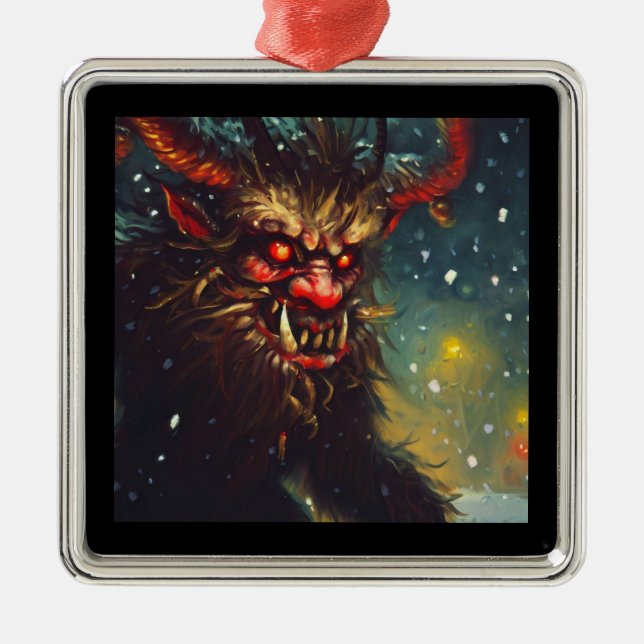 WeihnachtsKrampus 4 Ornament Aus Metall (Vorne)