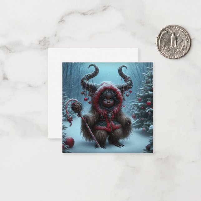 WeihnachtsKrampus Mitteilungskarte (Vorderseite/Rückseite Beispiel)