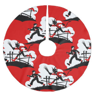 weihnachtskrampus polyester weihnachtsbaumdecke