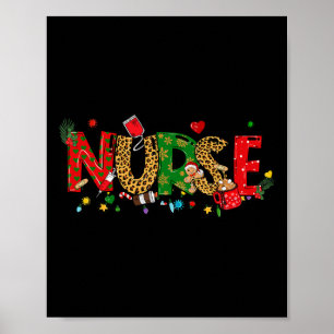 Weihnachtskrankenschwester Coquette Bogen Stethosk Poster