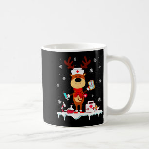 Weihnachtskrankenschwester Rentiere Lustiges Weihn Kaffeetasse
