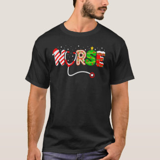 Weihnachtskrankenschwester Santa Elf Rn Nicu Er Nu T-Shirt