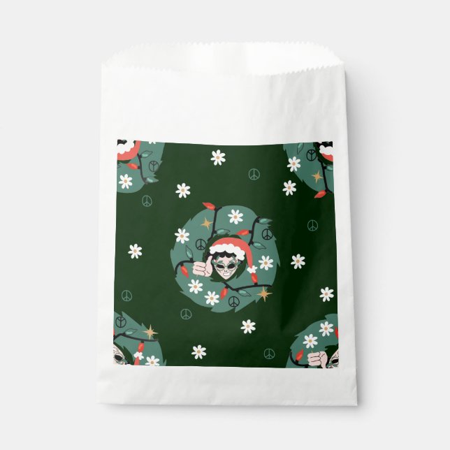 Weihnachtskranz der 1970er Jahre - Alien Geschenktütchen (Vorderseite)