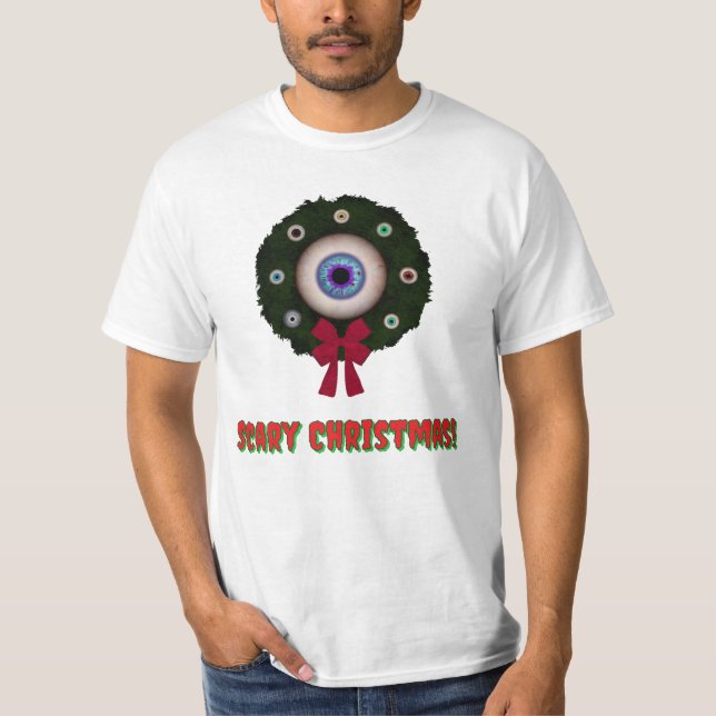 Weihnachtskranz der Augen T-Shirt (Vorderseite)
