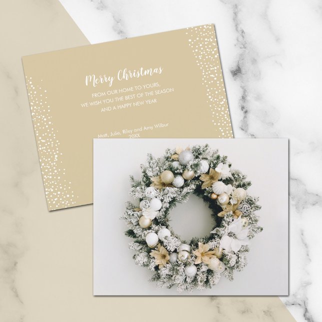 Weihnachtskranz-Faltenkarte (Von Creator hochgeladen)