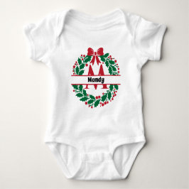 Weihnachtskranz Familie Matching Name Brief M Baby Strampler
