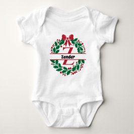 Weihnachtskranz Familie Matching Name Brief Z Baby Strampler