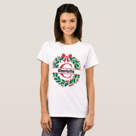 Weihnachtskranz Familie Matching Name Letter C T-Shirt