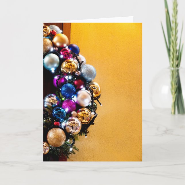 WeihnachtsKranz Feiertagskarte (Vorderseite)