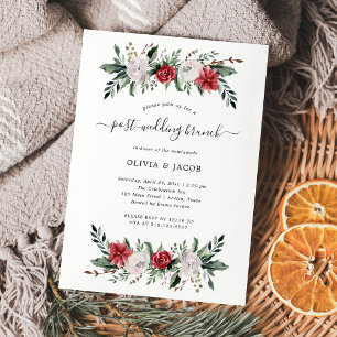 Weihnachtskranz Floral   Post Hochzeit Brunch Einl Einladung