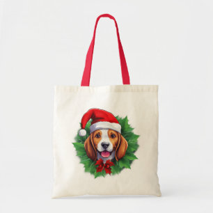 Weihnachtskranz im Beagle Tragetasche