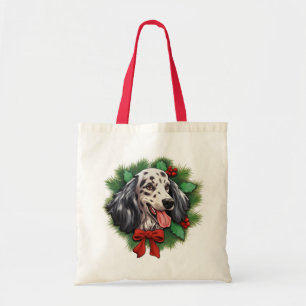 Weihnachtskranz im englischen Setter Tragetasche