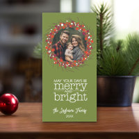 Weihnachtskranz im Foto - Zweige und Beeren