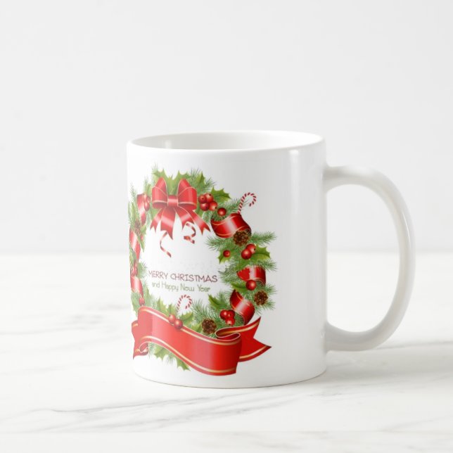 WeihnachtsKranz Kaffeetasse (Rechts)