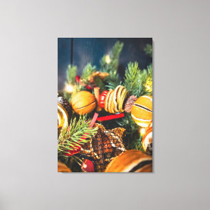 Weihnachtskranz Leinwanddruck