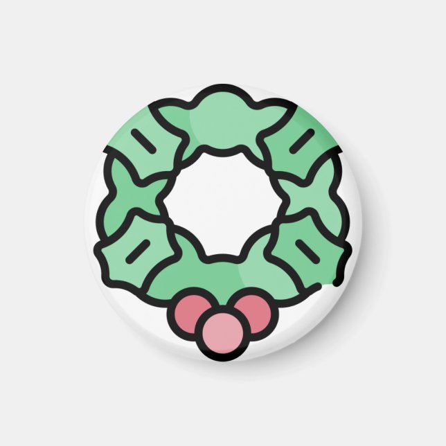 Weihnachtskranz Magnet (Vorne)