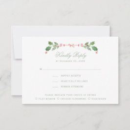 Weihnachtskranz mit Candy Cane Bow Dankeskarte