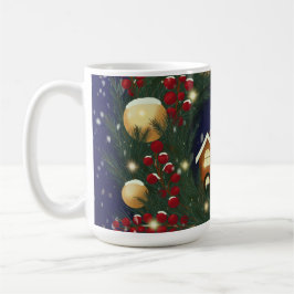 Weihnachtskranz mit Kiefernzweigen Kaffeetasse