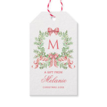 Weihnachtskranz mit Schleife | Monogramm