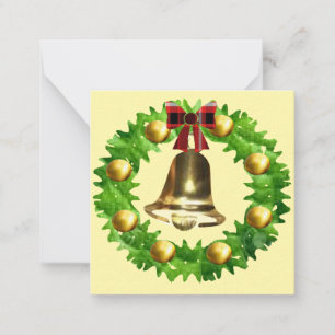 Weihnachtskranz Mitteilungskarte