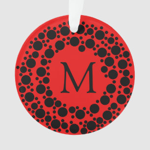 Weihnachtskranz-Monogramm-Ornament Ornament