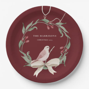 Weihnachtskranz Personalisiert Pappteller