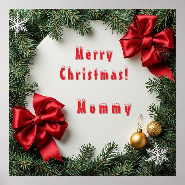 Weihnachtskranz Poster (Vorne)