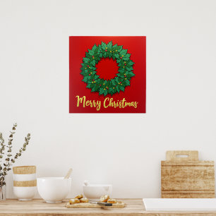 Weihnachtskranz Poster