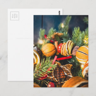 Weihnachtskranz Postkarte