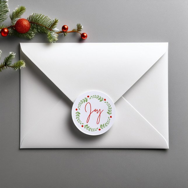 Weihnachtskranz Runder Aufkleber (Von Creator hochgeladen)