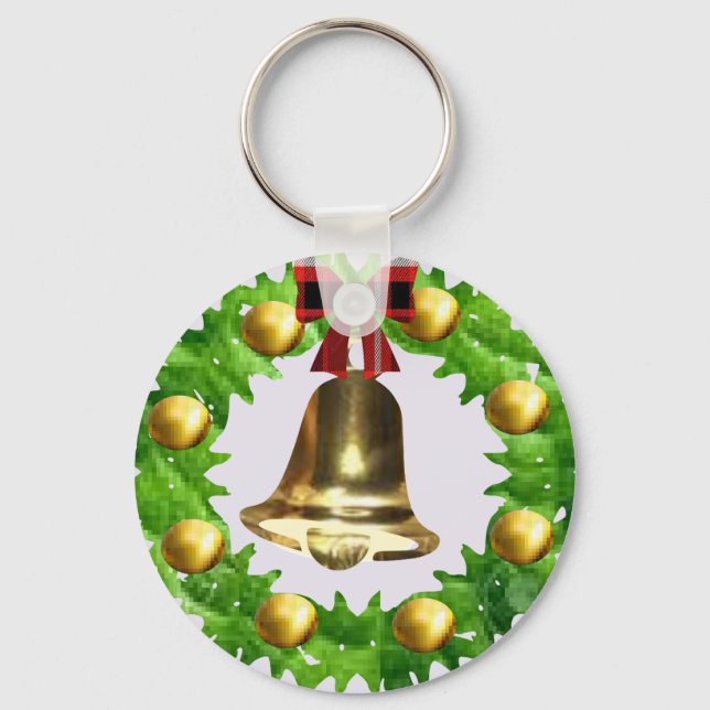 Weihnachtskranz Schlüsselanhänger (Vorderseite)