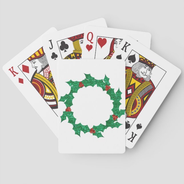 Weihnachtskranz Spielkarten (Rückseite)