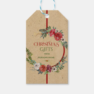 Weihnachtskranz, Textur von Schreibpapier Geschenkanhänger