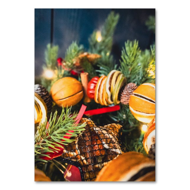 Weihnachtskranz Tischnummer (Vorderseite)