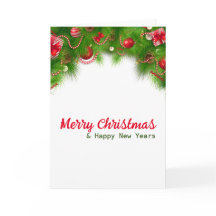 Weihnachtskranz und Rote Bulben und Geschenke