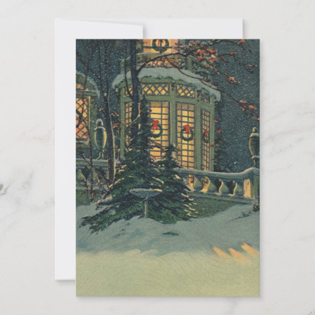 Weihnachtskränze in Windows Einladung (Vorderseite)