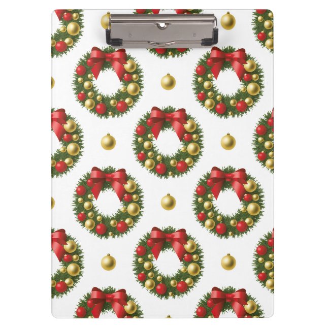 Weihnachtskränze Klemmbrett (Vorderseite)
