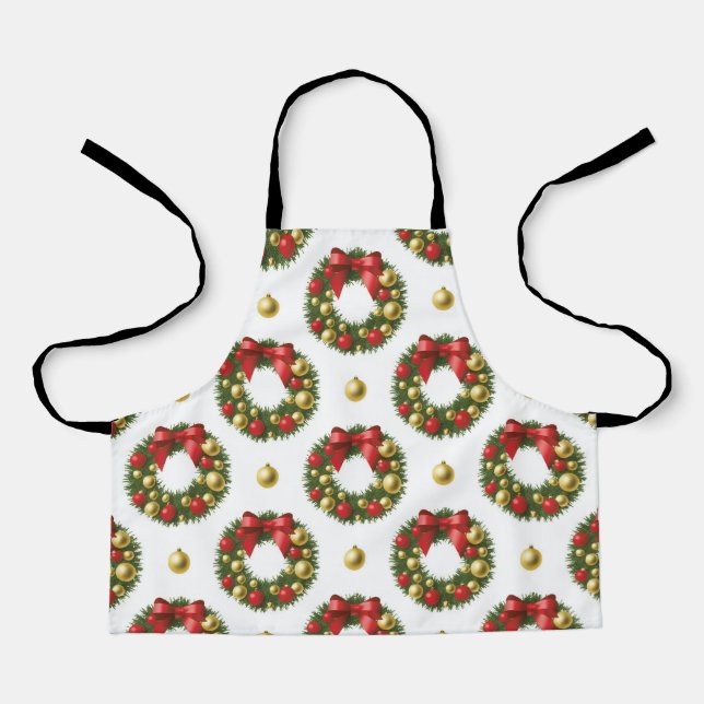 Weihnachtskränze Schürze (Vorderseite)