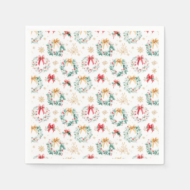 Weihnachtskränze Serviette (Vorderseite)