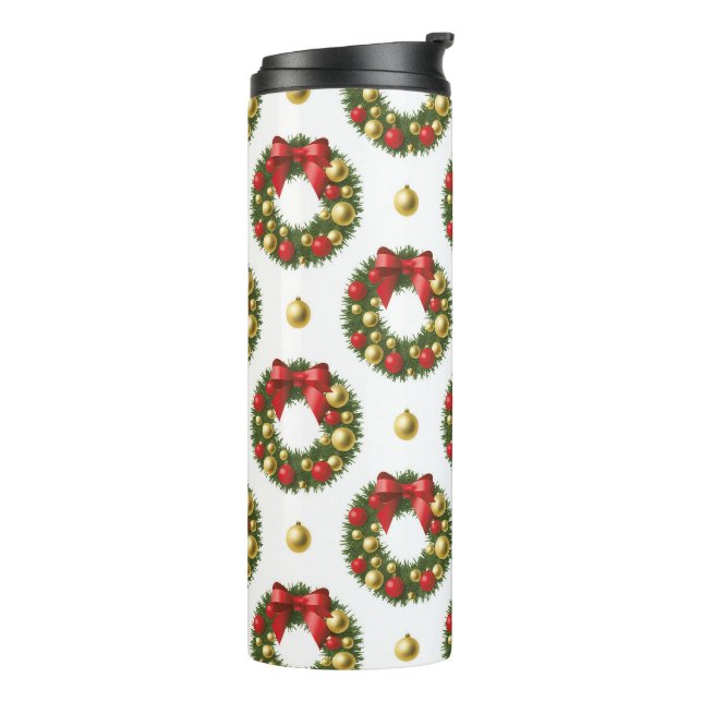 Weihnachtskränze Thermosbecher (Nach links gedreht)