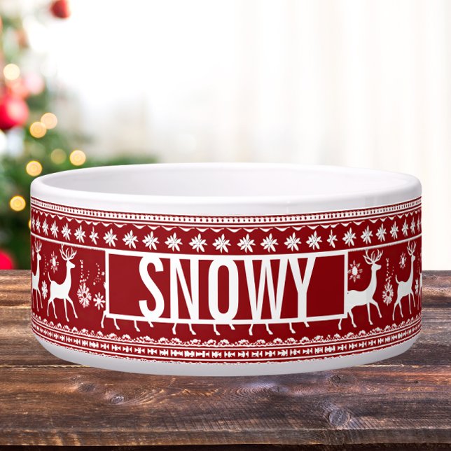 Weihnachtskraut Inspiriert Napf (Ugly christmas sweater custom pet bowl)