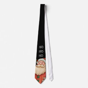 WeihnachtsKrawatte mit Weihnachtsmann Ho Ho Ho Krawatte