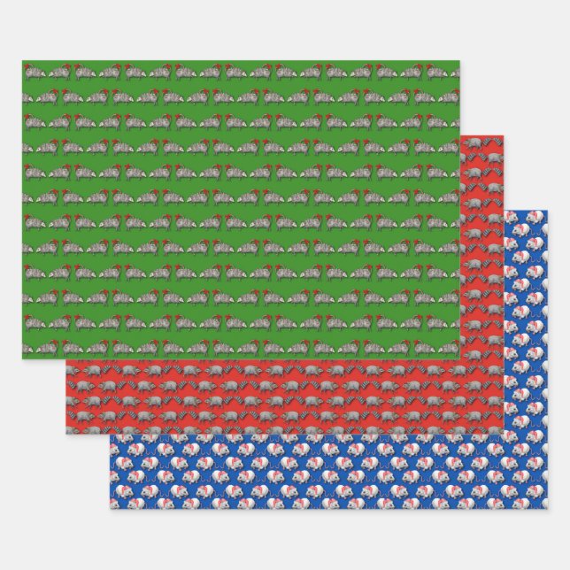 Weihnachtskreaturen  geschenkpapier set (Set)