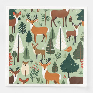 Weihnachtskreaturen-Papiertücher Serviette