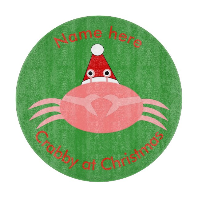 Weihnachtskrebs Custom Cutting Board Schneidebrett (Vorderseite)