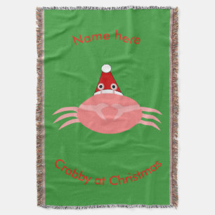 Weihnachtskrebs-Wurfdecke nach Maß Decke